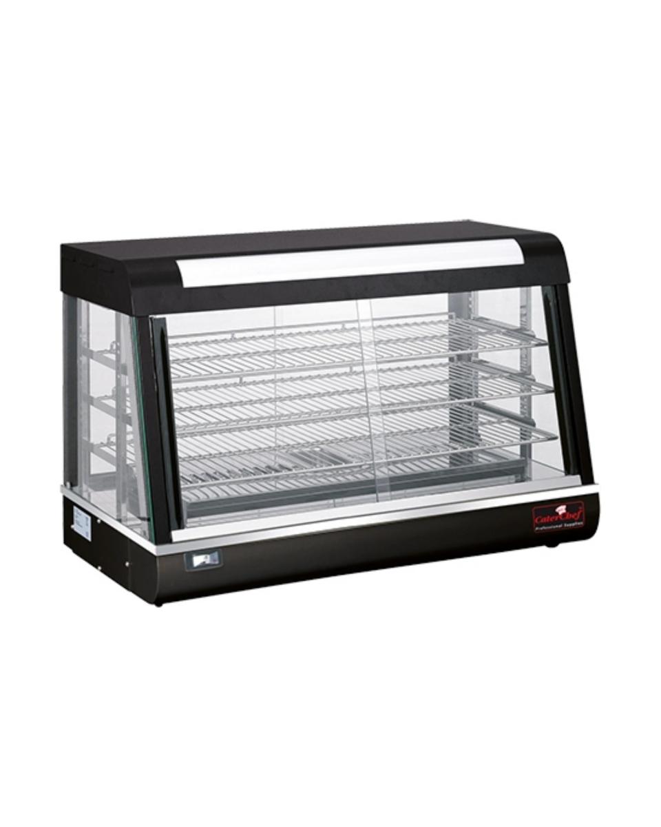 Vitrine chauffante - H 60,5 x 90 x 48 CM - 59 KG - 220 - 240 V - 1840 W - Inox - +30°C / +110°C - Caterchef - 680071