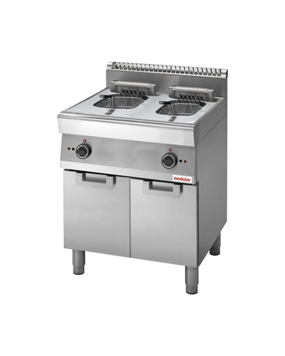 Friteuse - H 85 x 70 x 70 CM - 58 KG - 380 - 415 - Sans - Prise V - 15000 W - Inox - 10 Litres - Electrique - Modulaire - 316736