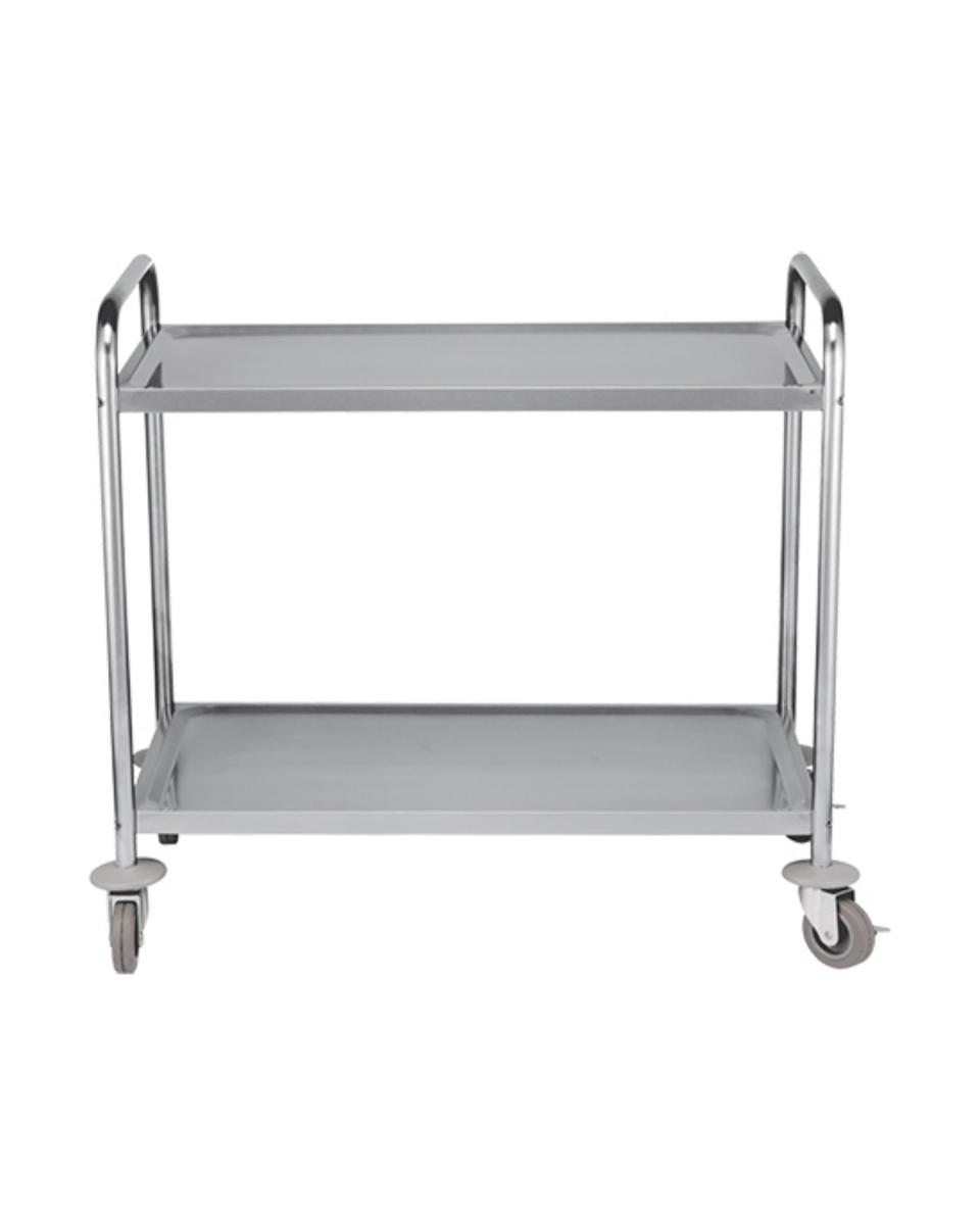 Chariot de service - H 94 x 92,2 x 60,2 CM - 10 KG - Inox - Caterchef - 535001