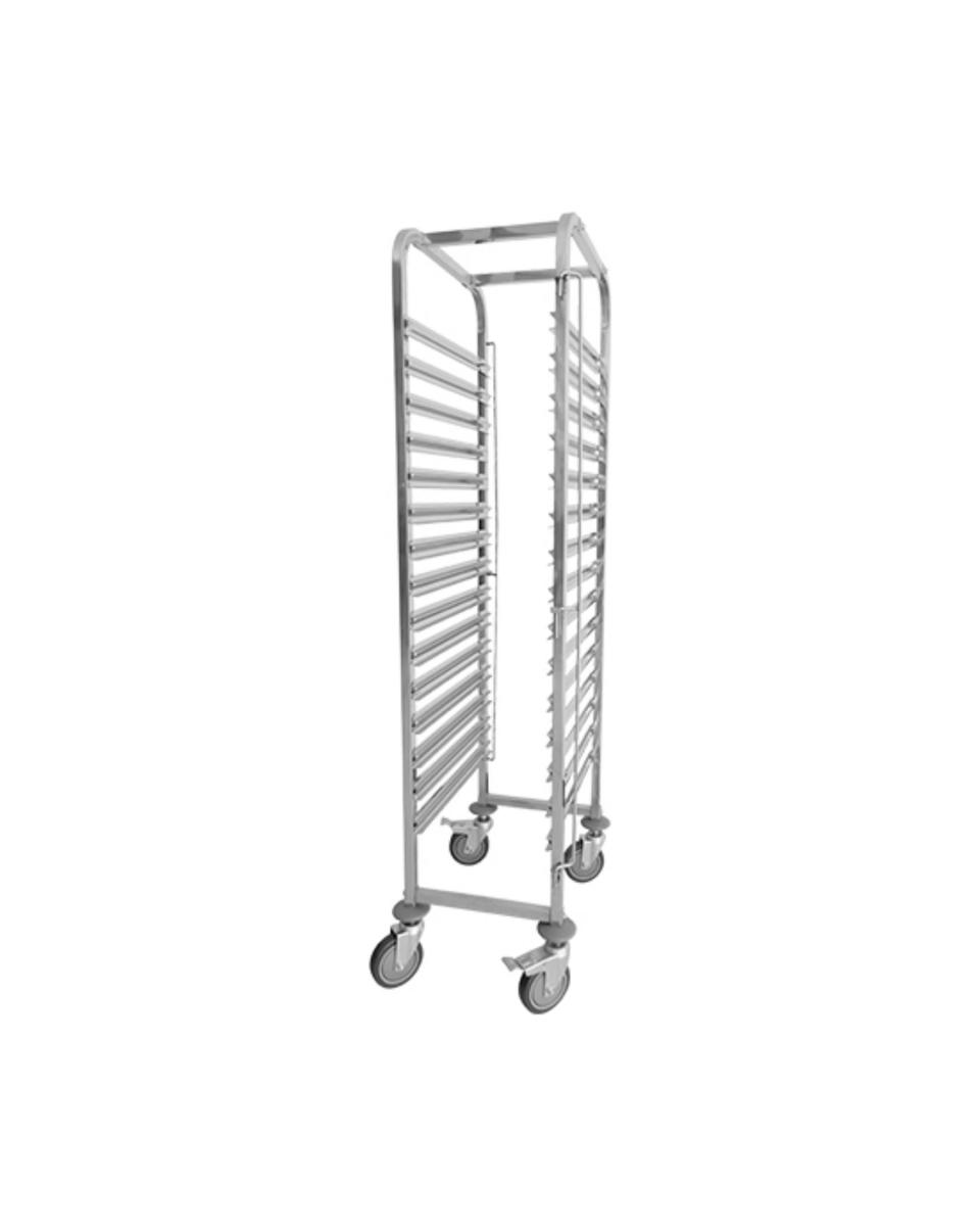 Chariot à étagères - H 173,5 x 38 x 55 CM - 18 KG - Inox - Caterchef - 535025