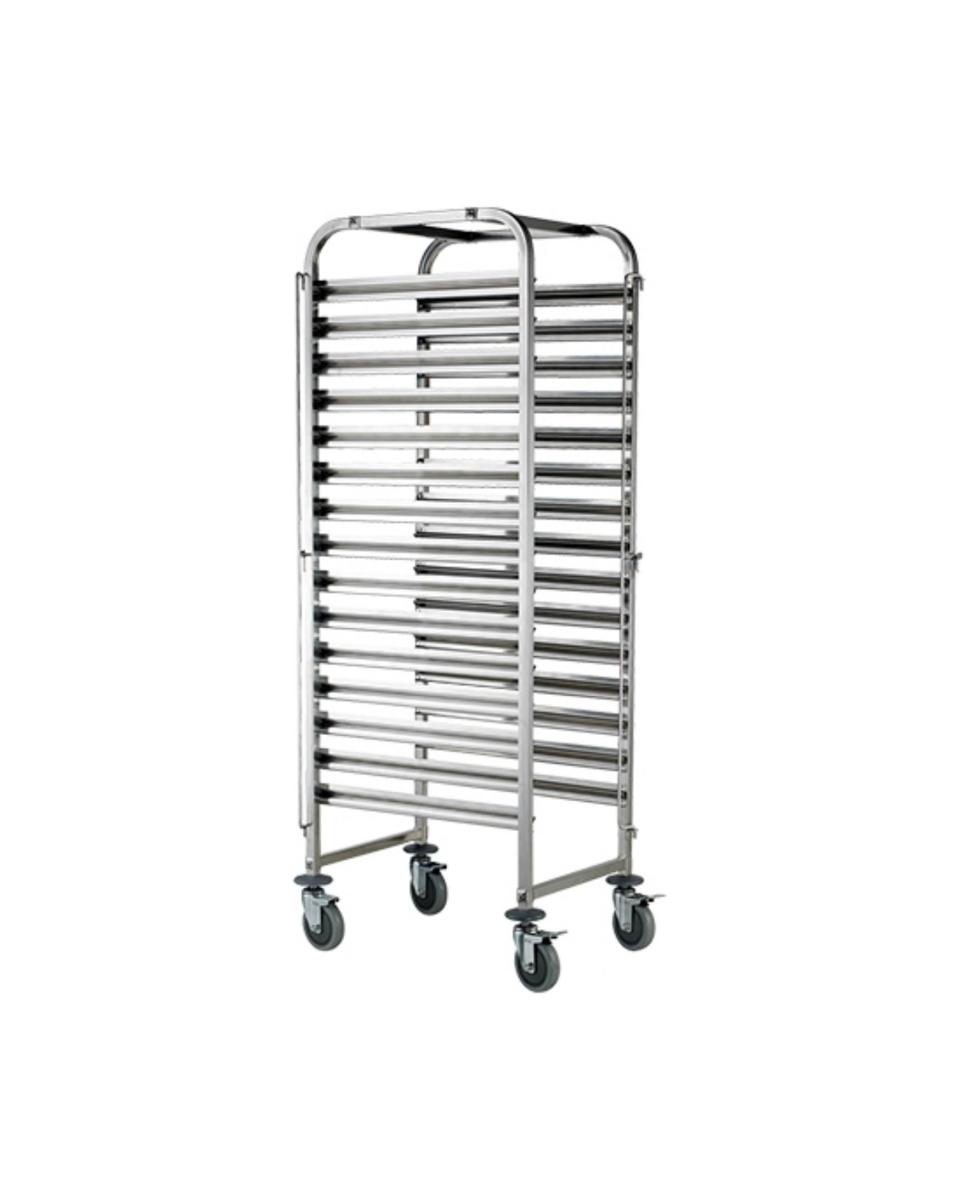 Chariot à étagères - H 173,5 x 46 x 62 CM - 18 KG - Inox - Caterchef - 535030