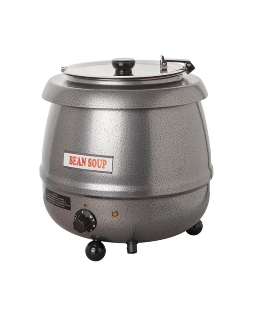 Marmite à soupe - H 36,6 CM - 4,65 KG - Ø38,5 CM - 220 - 240 V - 475 W - Métal - 10 Litre - Couvercle à charnière - Bistro - 537109