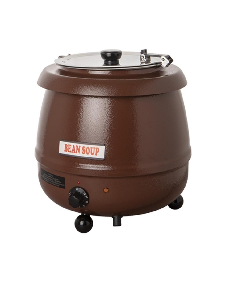 Marmite à soupe - H 36,6 CM - 4,65 KG - Ø38,5 CM - 220 - 240 V - 475 W - Métal - 10 Litre - Couvercle à charnière - Bistro - 537110