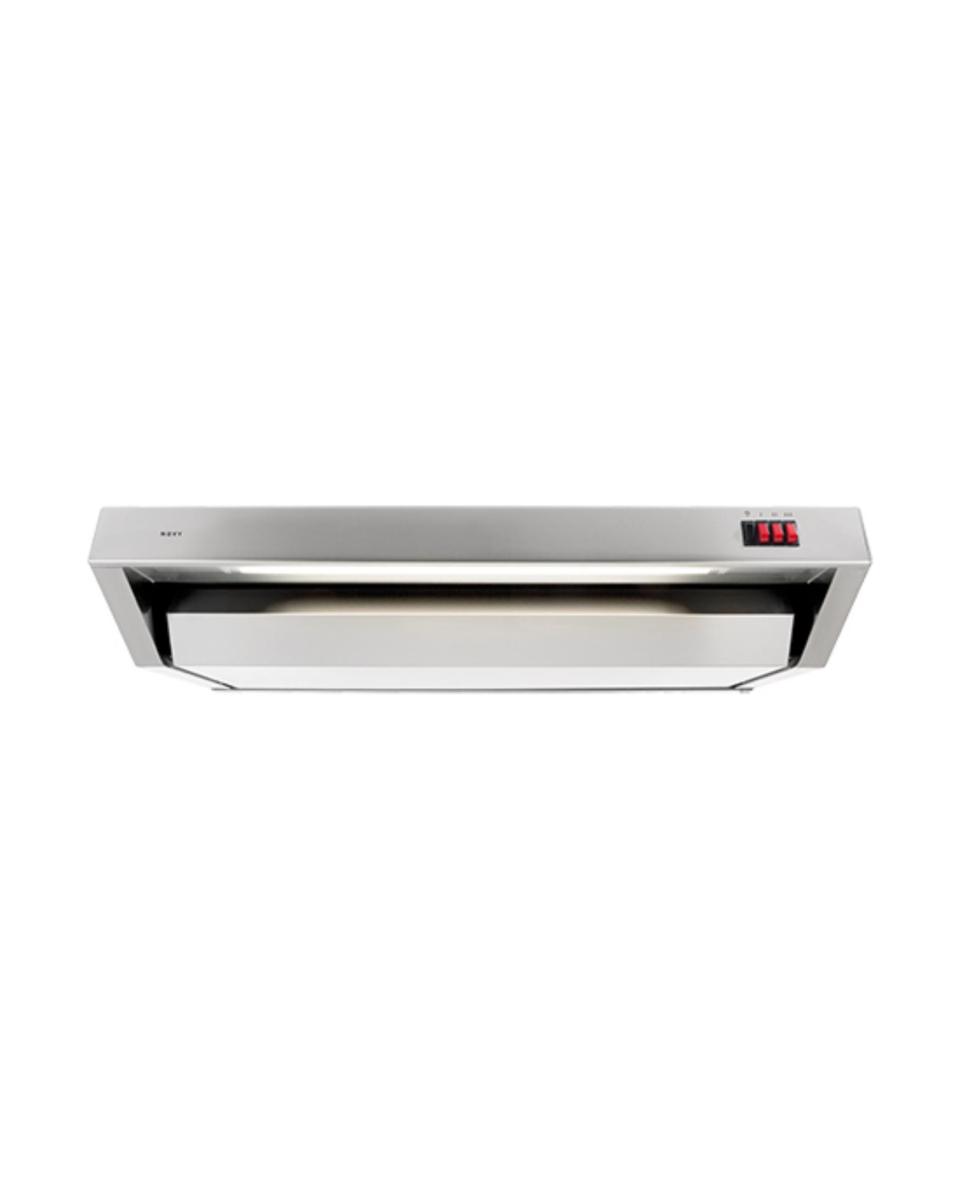 Hotte aspirante - H 17 x 89,8 x 51,8 CM - 18,29 KG - Ø12,5 CM - 220 - 240 V - 119 W - Inox - 552090