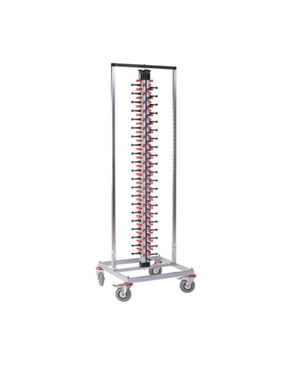 Porte-assiettes Mobile - H 186 x 60 x 60 CM - 23 KG - Inox - Plate Mate - 556030