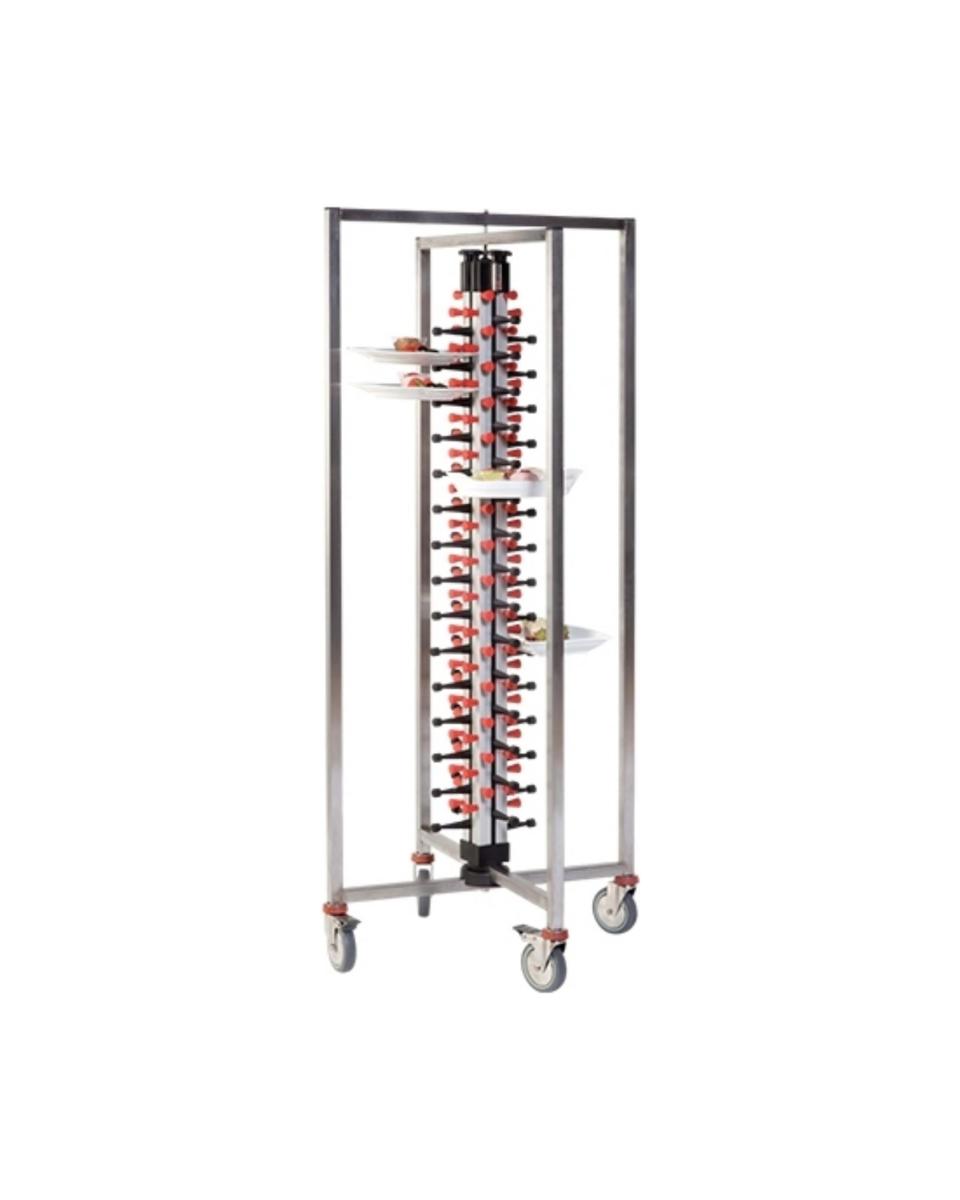 Porte-assiettes Pliable - H 149 x 48 x 48 CM - 15 KG - Inox - Plate Mate - 556034