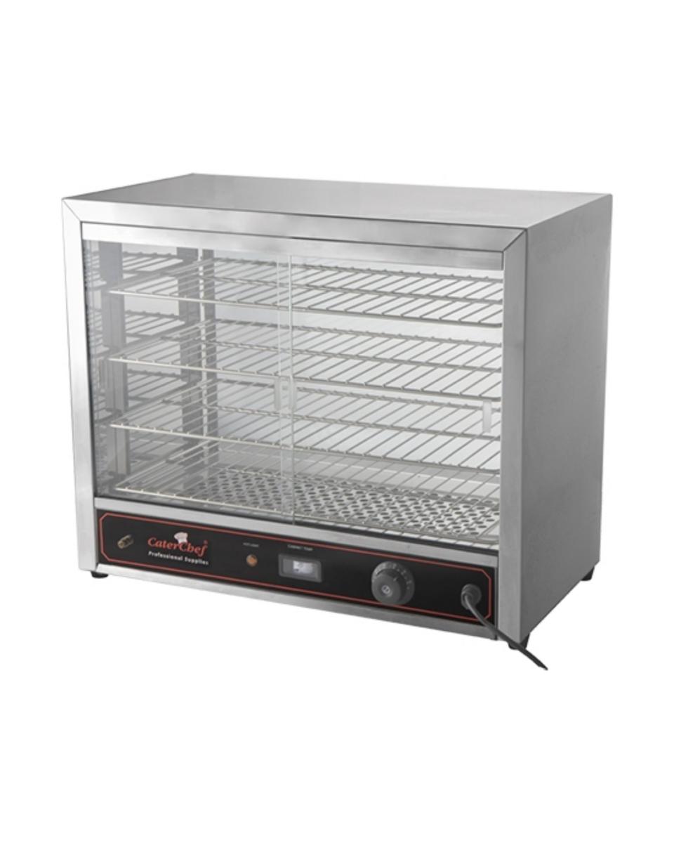 Vitrine chauffante - H 53 x 64 x 36 CM - 45 KG - 220 - 240 V - 1000 W - Inox - +30°C / +85°C - Caterchef - 680050