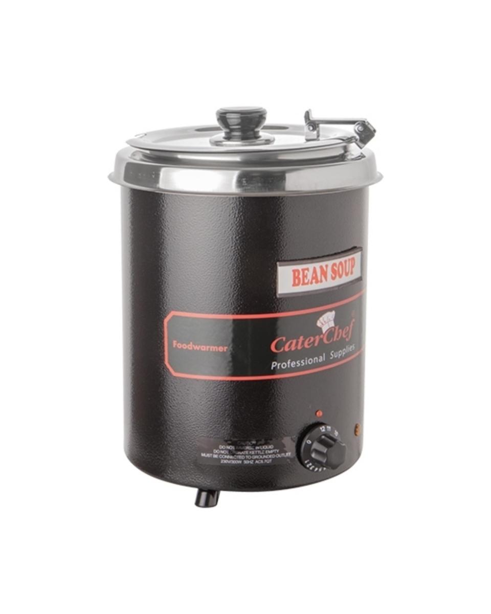 Marmite à soupe - H 35,2 CM - 3,34 KG - Ø28,5 CM - 220 - 240 V - 300 W - Métal - 5,7 Litre - Couvercle à charnière - Caterchef - 680110