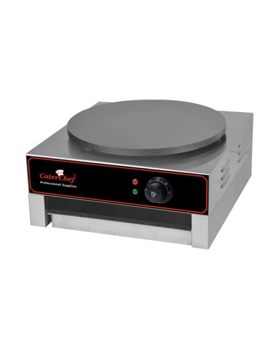 Appareil à crêpes - H 24 x 44,9 x 51 CM - 23 KG - Ø40 CM - 220-240V - 3000 W - Fonte - +0°C / +300°C - Caterchef - 688082