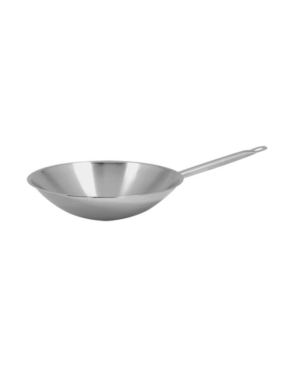 Wok - H 9 CM - 1.675 KG - Ø36 CM - Inox - 5.5 Litre - Pujadas - 720085