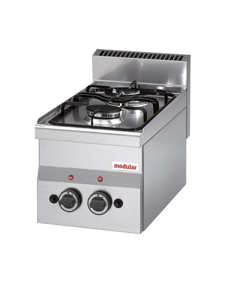Cuisinière - H 28 x 30 x 60 CM - 10 KG - Gaz Naturel - 6,9 CM - Inox - Gaz - Modulaire - 316601