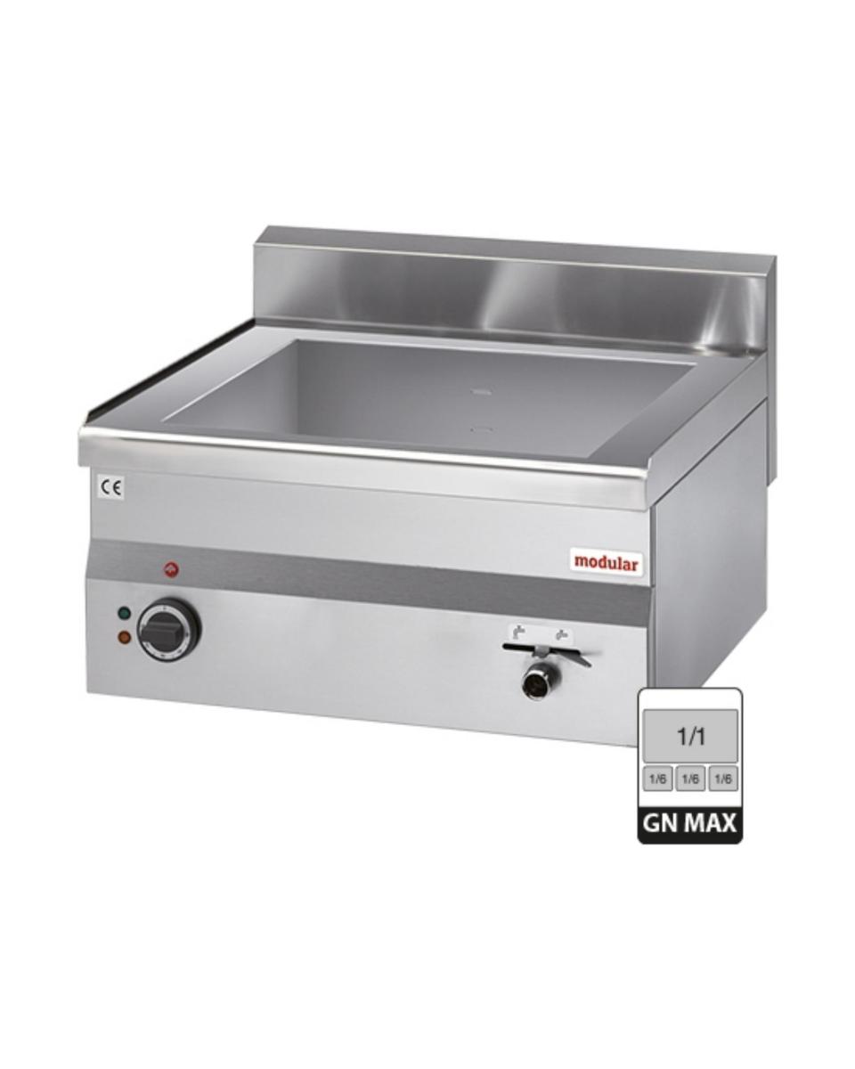 Bain Marie - H 28 x 60 x 60 CM - 26 KG - 220 - 240 - Sans - Prise V - 3000 W - Inox - Modulaire - 316665