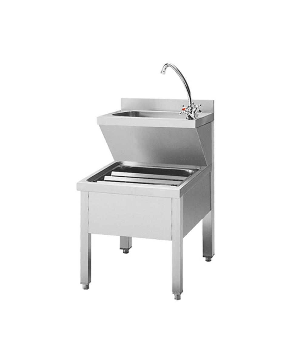 Meuble Lavabo - H 85 x 50 x 70 CM - 19 KG - Inox - Multinox - 317130