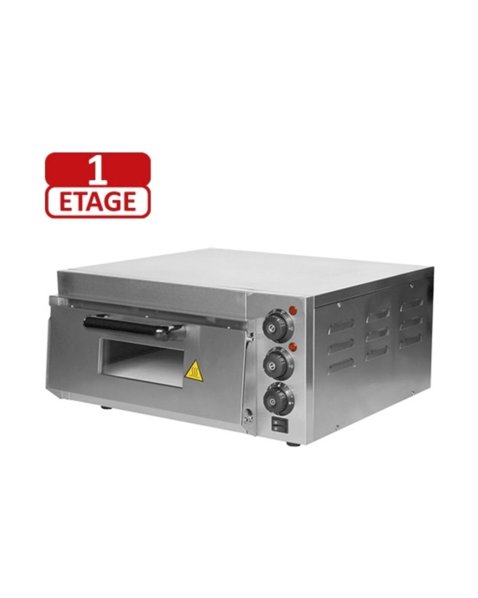 Four à Pizza - H 26,3 x 56 x 58,5 CM - 19,8 KG - 220 - 240 V - 2000 W - Inox - +50°C / +350°C - Caterchef - 688170