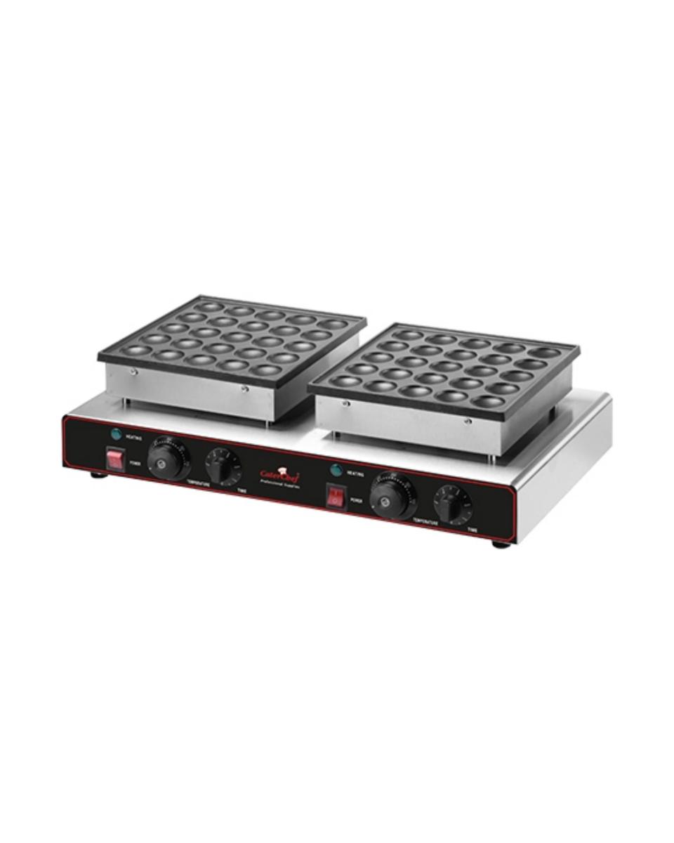 Appareil de cuisson Poffertjes - H 17 x 62 x 37,5 CM - 10,7 KG - 220 - 240 V - 1700 W - +0°C / +300°C - Caterchef - 680125