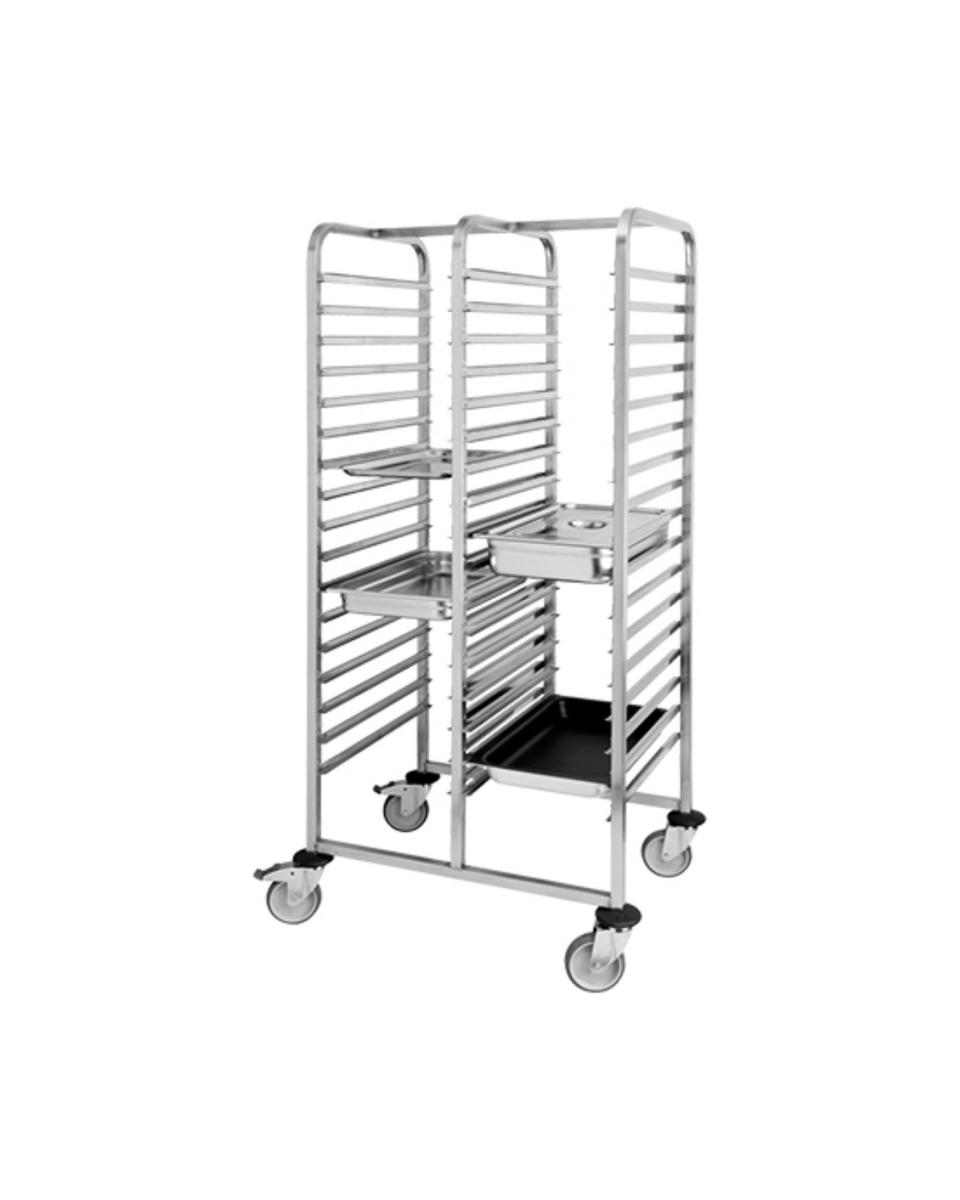 Chariot à étagères - H 171 x 81 x 63,5 CM - 30 KG - Inox - 921063