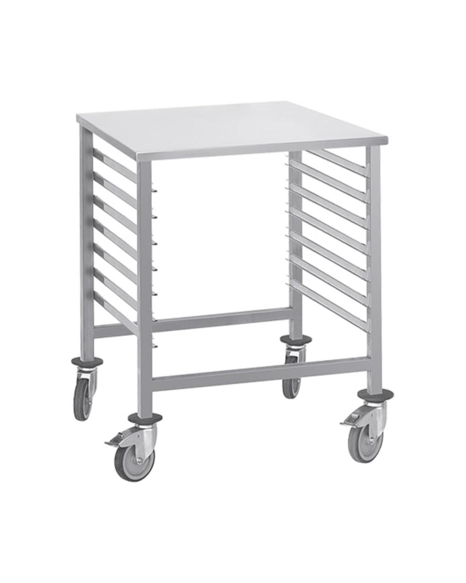 Chariot à étagères - H 90 x 66 x 75 CM - 20 KG - Inox - 921066