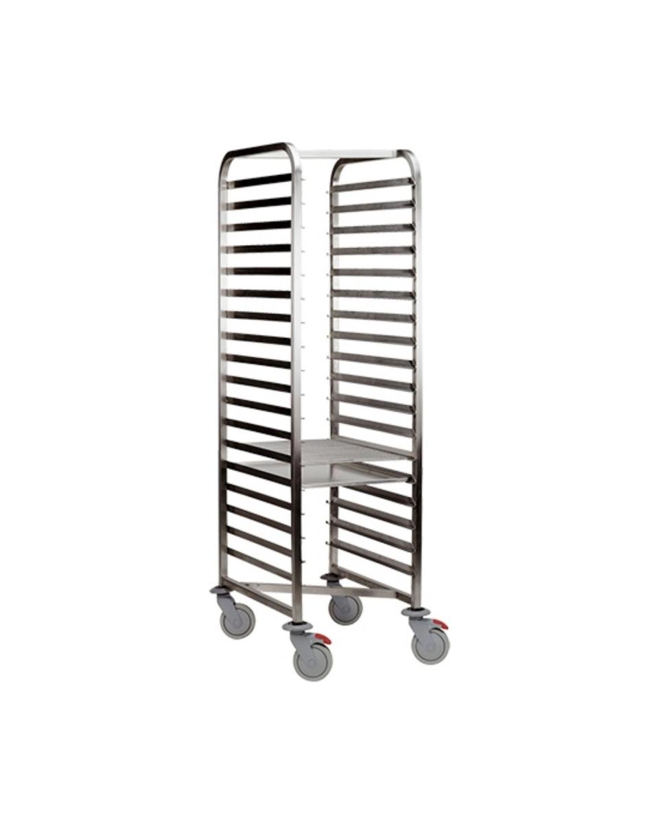 Chariot à étagères - H 171 x 52,5 x 70 CM - 19,4 KG - Inox - 921068