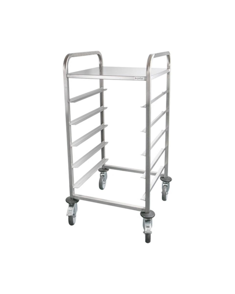 Chariot panier lave-vaisselle - H 116 x 64 x 63,3 CM - 17 KG - Inox - 921151