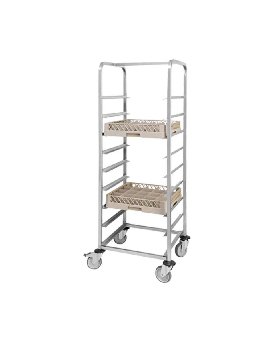 Chariot panier lave vaisselle - H 171 x 64 x 63.3 CM - 15 KG - Inox - 921153