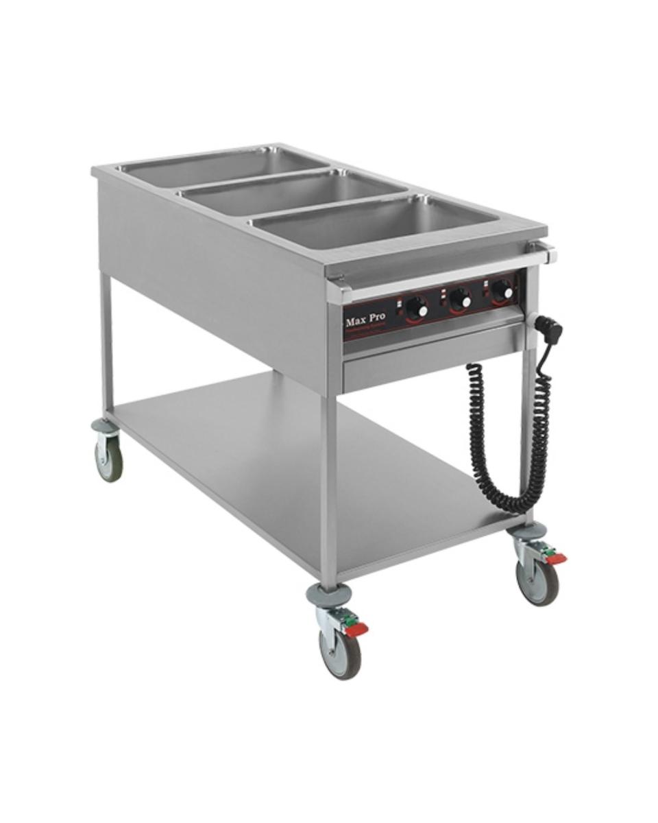 Bain Marie - H 90 x 60 x 120 CM - 50 KG - 220 - 240 V - 3500 W - Inox - MaxPro - 921351
