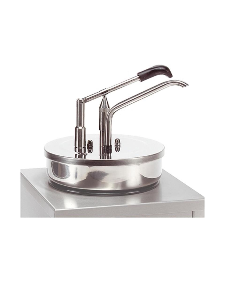 Distributeur Sauces - H 33,5 CM - 1,11 KG - Ø17 CM - Inox - +0°C / +120°C - 921463