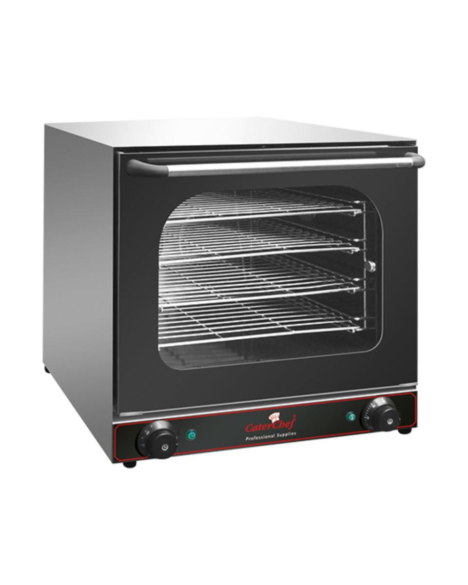 Four à convection - H 58.5 x 59.5 x 59.4 CM - 41 KG - 220 - 240 V - 2670 W - Inox - +50°C / +300°C - Caterchef - 688001