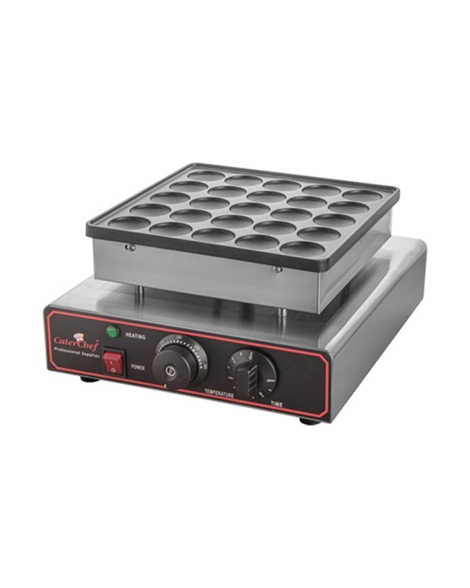 Appareil de cuisson Poffertjes - H 17 x 31 x 37,5 CM - 6 KG - 220 - 240 V - 850 W - +0°C / +300°C - Caterchef - 680025