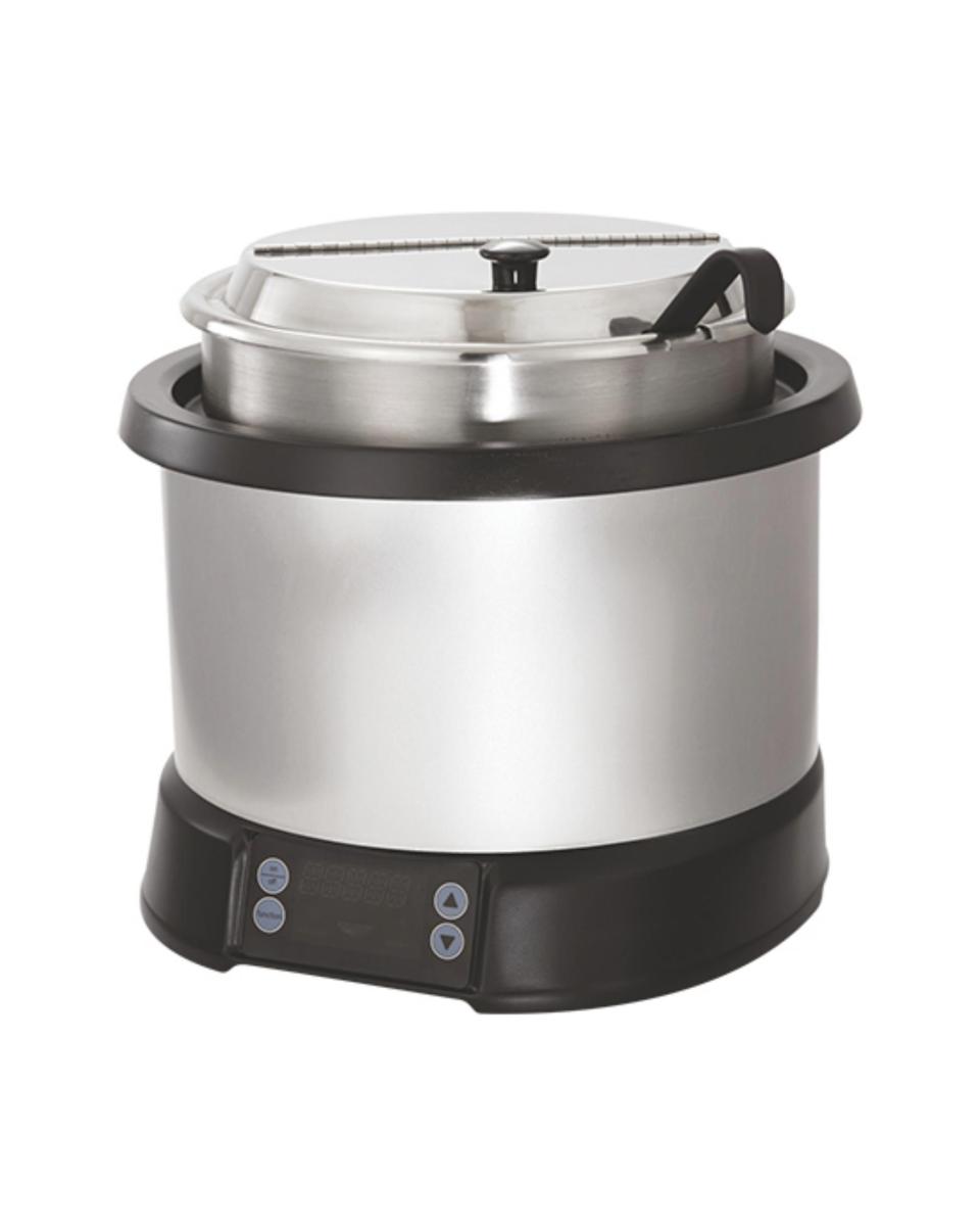 Marmite à soupe - H 34,2 CM - 6,12 KG - Ø35,3 CM - 220 - 240 V - 800 W - 10,4 Litre - Couvercle à charnière - Pujadas - 721110