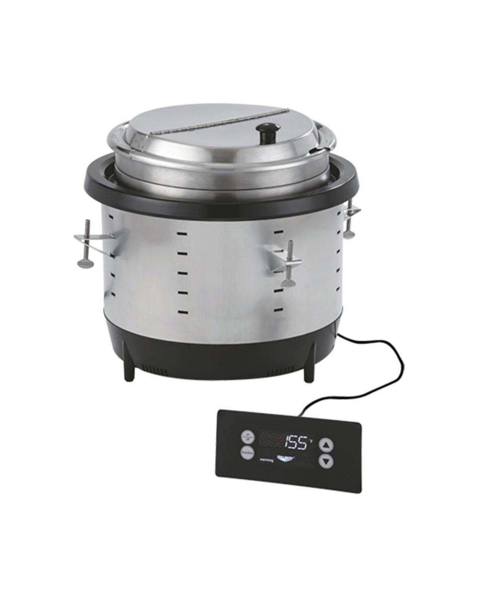 Marmite à soupe - H 31,3 CM - 6,71 KG - Ø35,3 CM - 220 - 240 V - 800 W - 10,4 Litre - Couvercle à charnière - Pujadas - 721115