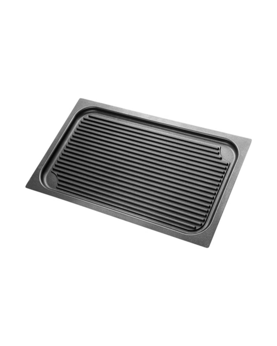 Plaque grill - 1/1 GN - H 2 x 53 x 32,5 CM - Fonte d'Aluminium - Risoli - 729011