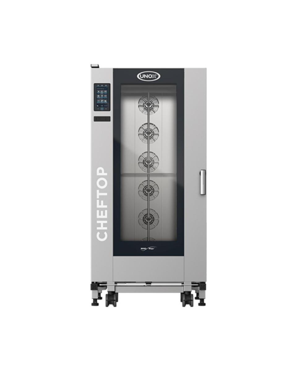 Cheftop Mindplus - H 187.5 x 89.2 x 101.8 CM - 292 KG - 380 - 415 - Sans - Prise V - 38500 W - Inox - +30°C / +300°C - Unox - 596265