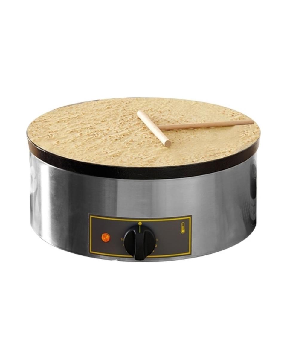 Appareil à crêpes - H 19 x 40 CM - 14 KG - Ø40 CM - 220-240 V - 3600 W - Émaillé - Grille à rouleaux - 304025