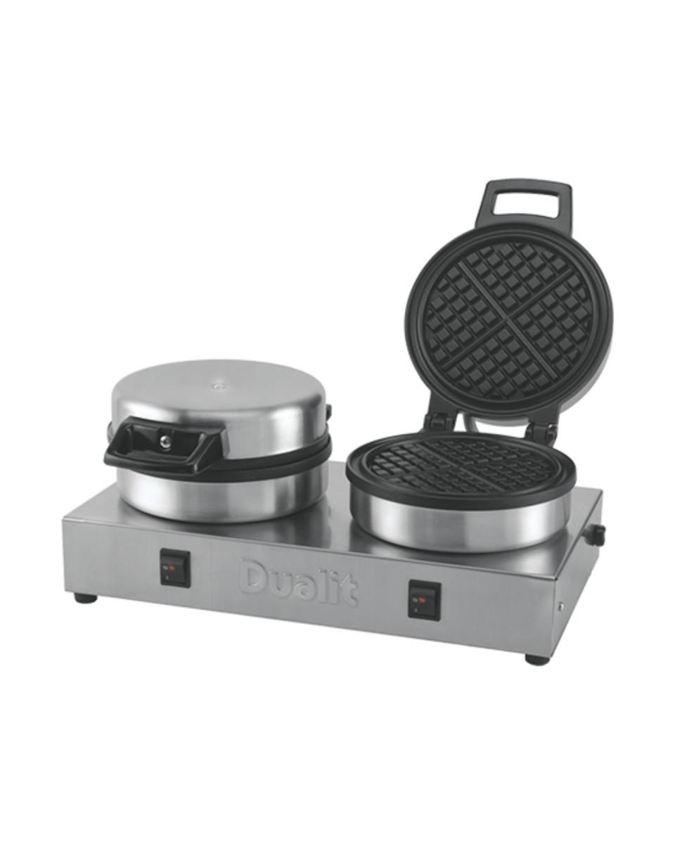Appareil à gaufriers - H 16 x 40 x 22 CM - 4,5 KG - Ø15 CM - 220 - 240 V - 1600 W - Inox - Dualit - 310011