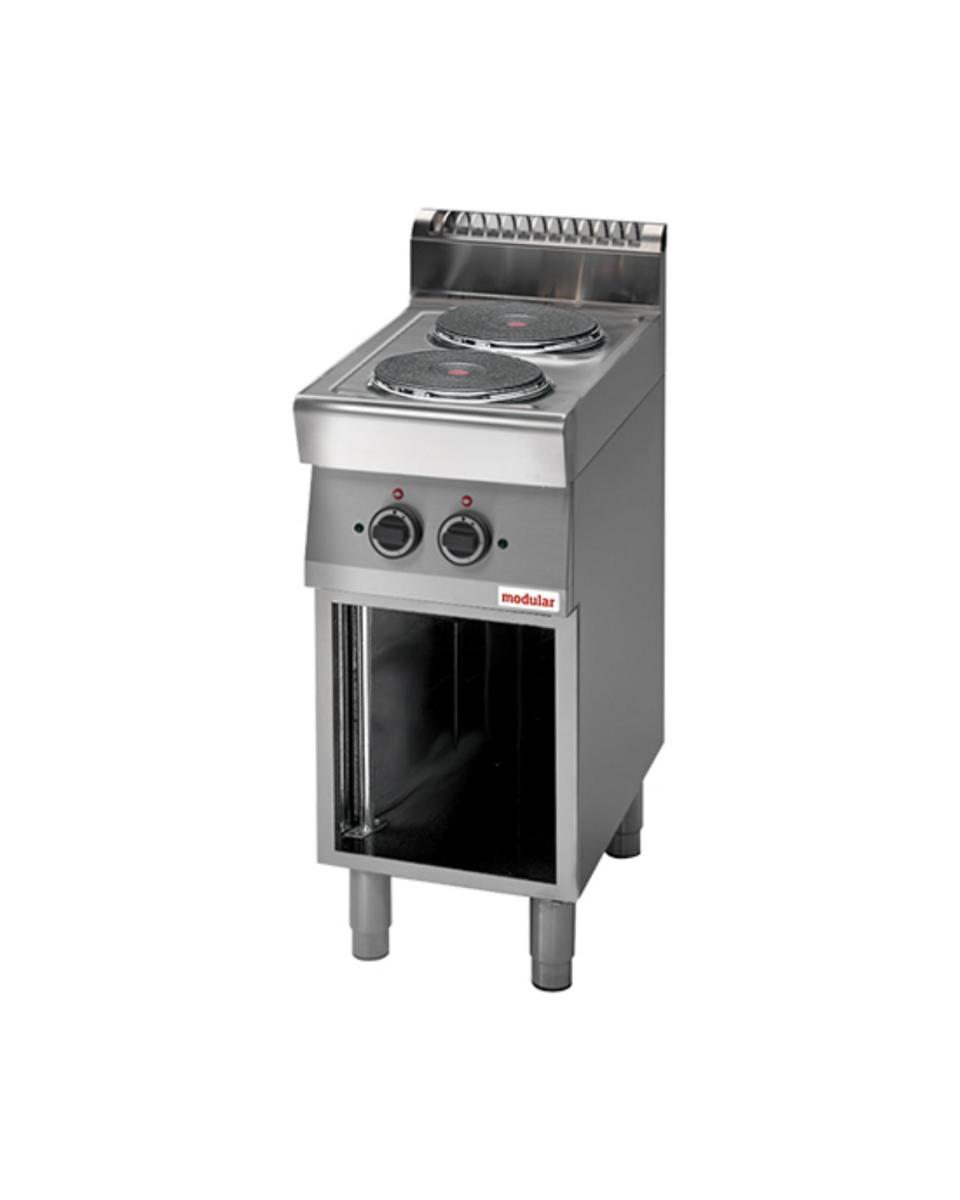 Cuisinière - H 85 x 40 x 70 CM - 28 KG - 380 - 415 - Sans - Prise V - 5200 W - Inox - Electrique - Modulaire - 316710