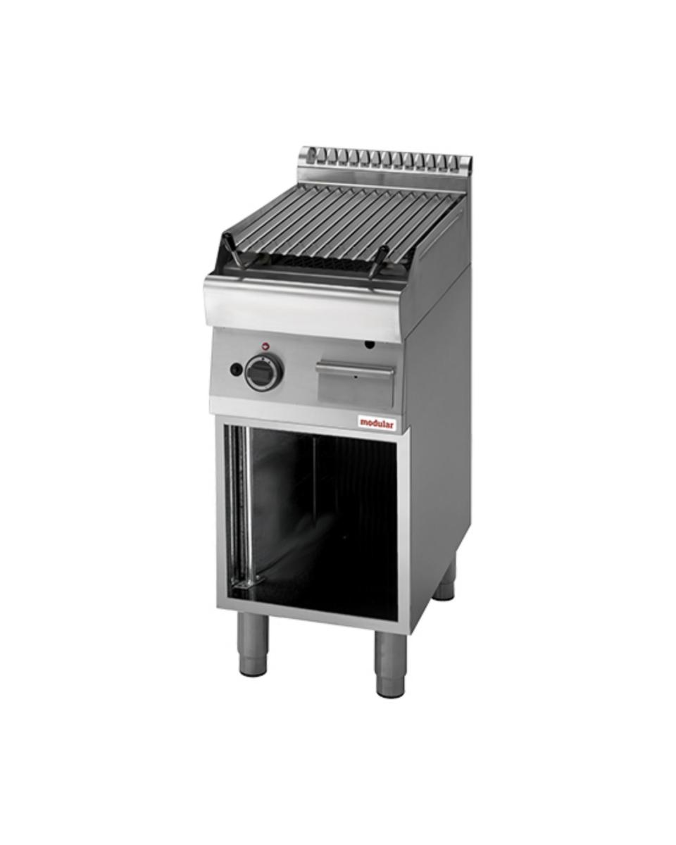 Gril Pierre De Lave - H 85 x 40 x 70 CM - 52 KG - Gaz Naturel - 7,5 CM - Inox - Modulaire - 316770