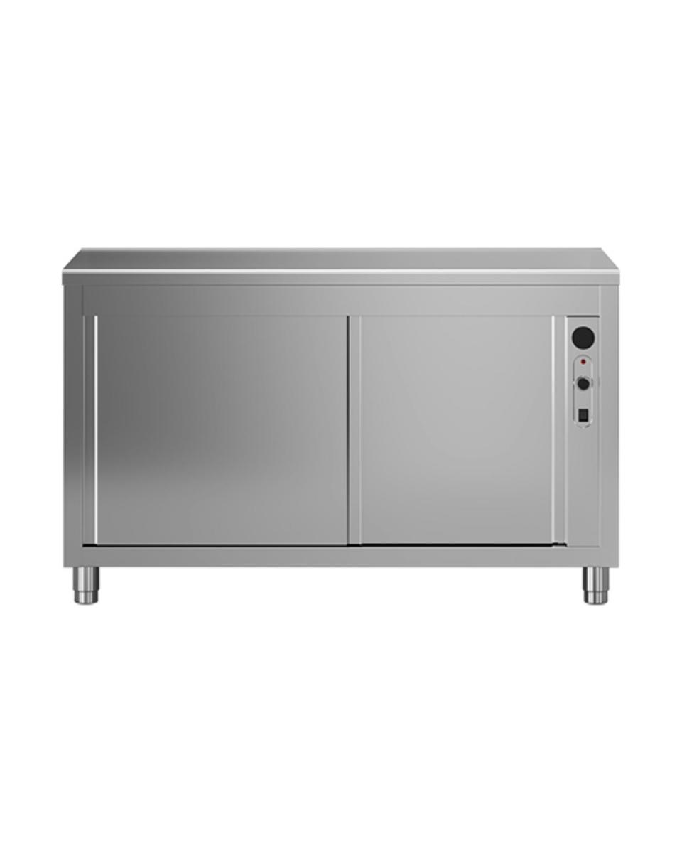 Armoire chauffante - H 87 x 140 x 70 CM - 83 KG - 220 - 240 V - 2500 W - Inox - +30°C / +90°C - Multinox - 317062