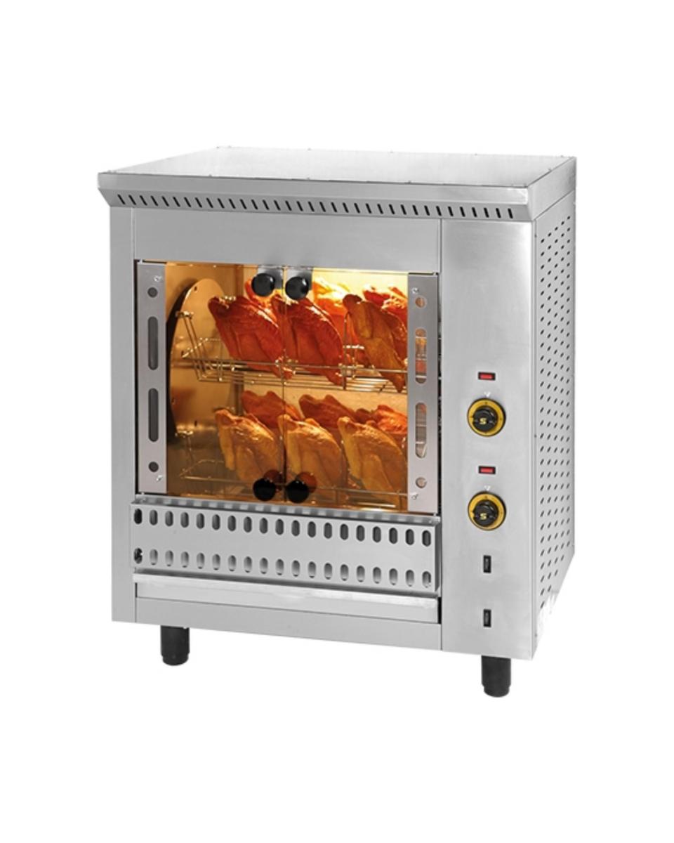 Four Grill Poulet - H 98 x 82,5 x 64 CM - 41 KG - 380 - 415 - Sans - Prise V - 4500 W - Inox - Mach - 321216