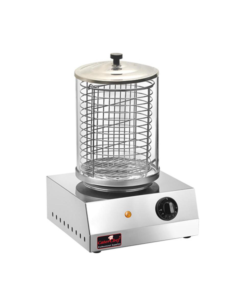 Chauffe saucisses - H 40 x 28 x 27 CM - 7 KG - 220 - 240 V - 800 W - Inox - +30°C / +90°C - Cater chef - 508005