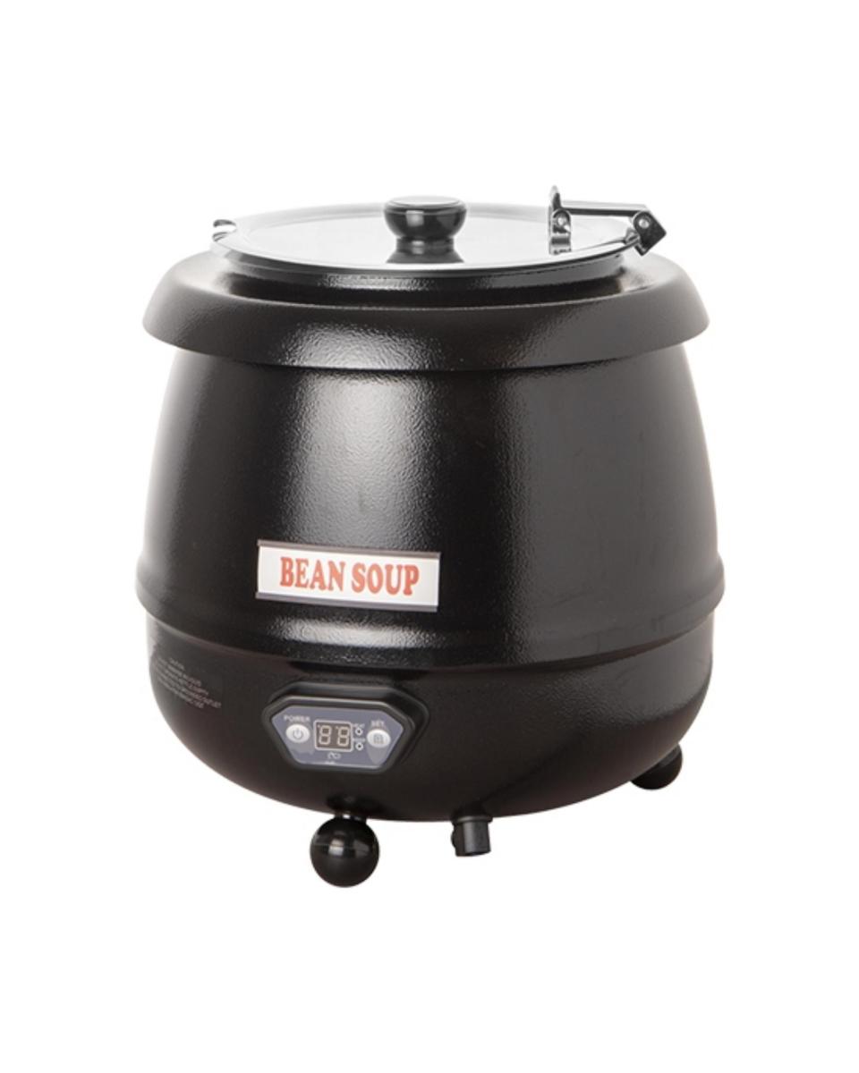 Marmite à soupe - H 36,6 CM - 4,65 KG - Ø35,2 CM - 220 - 240 V - 475 W - Métal - 10 Litre - Couvercle à charnière - Bistro - 537112