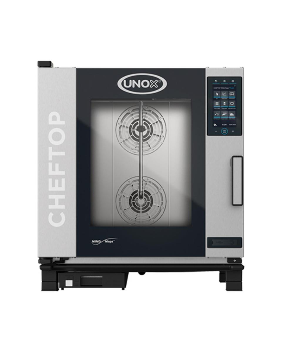 Cheftop Mindplus - H 84.3 x 75 x 78.3 CM - 85.4 KG - 380 - 415 - Sans - Prise V - 11700 W - Inox - +30°C / +260°C - Unox - 596244