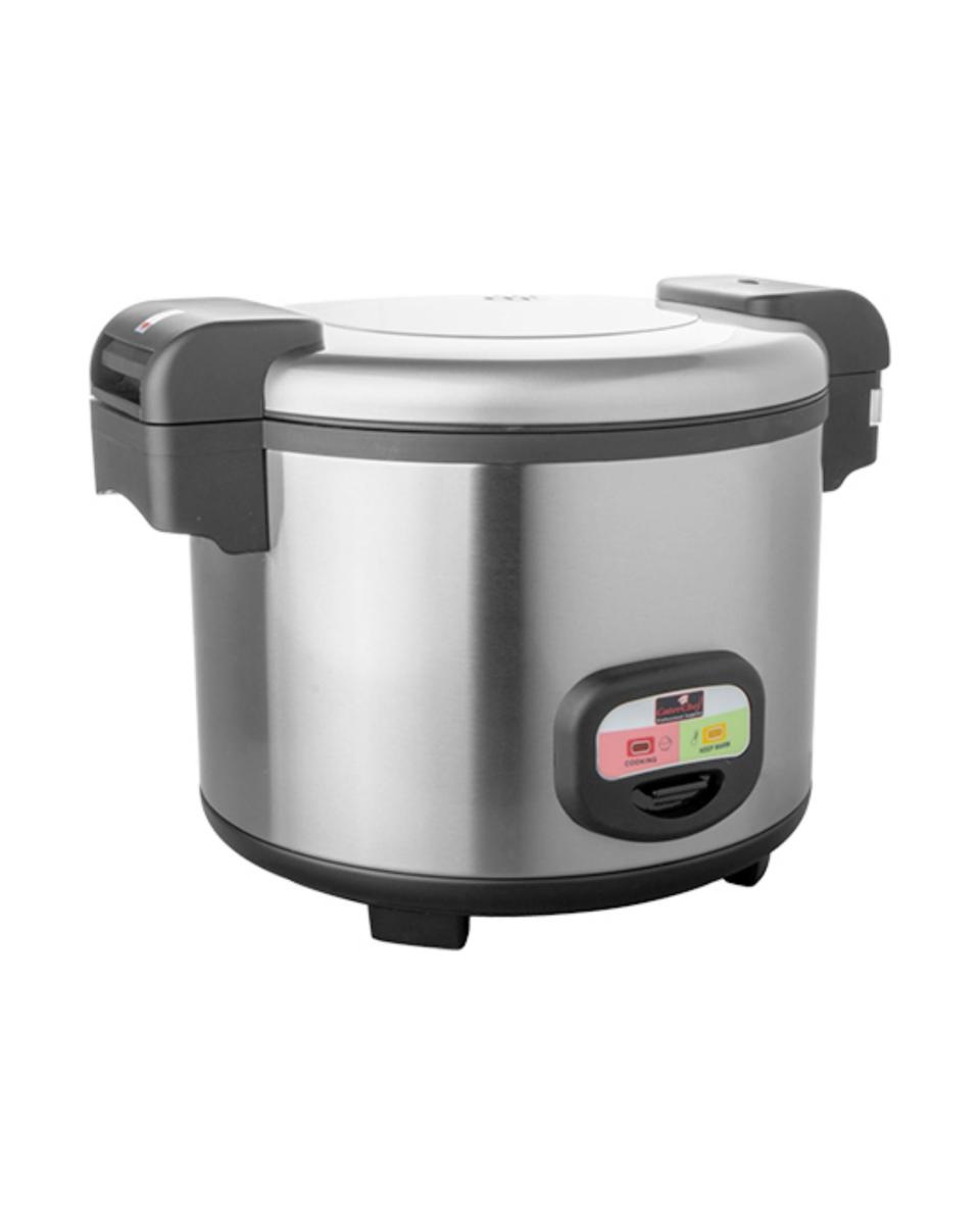 Cuiseur à riz - H 35 CM - 9,5 KG - Ø38,3 CM - 220 - 240 V - 1950 W - Inox - 5,4 Litre - Caterchef - 688085