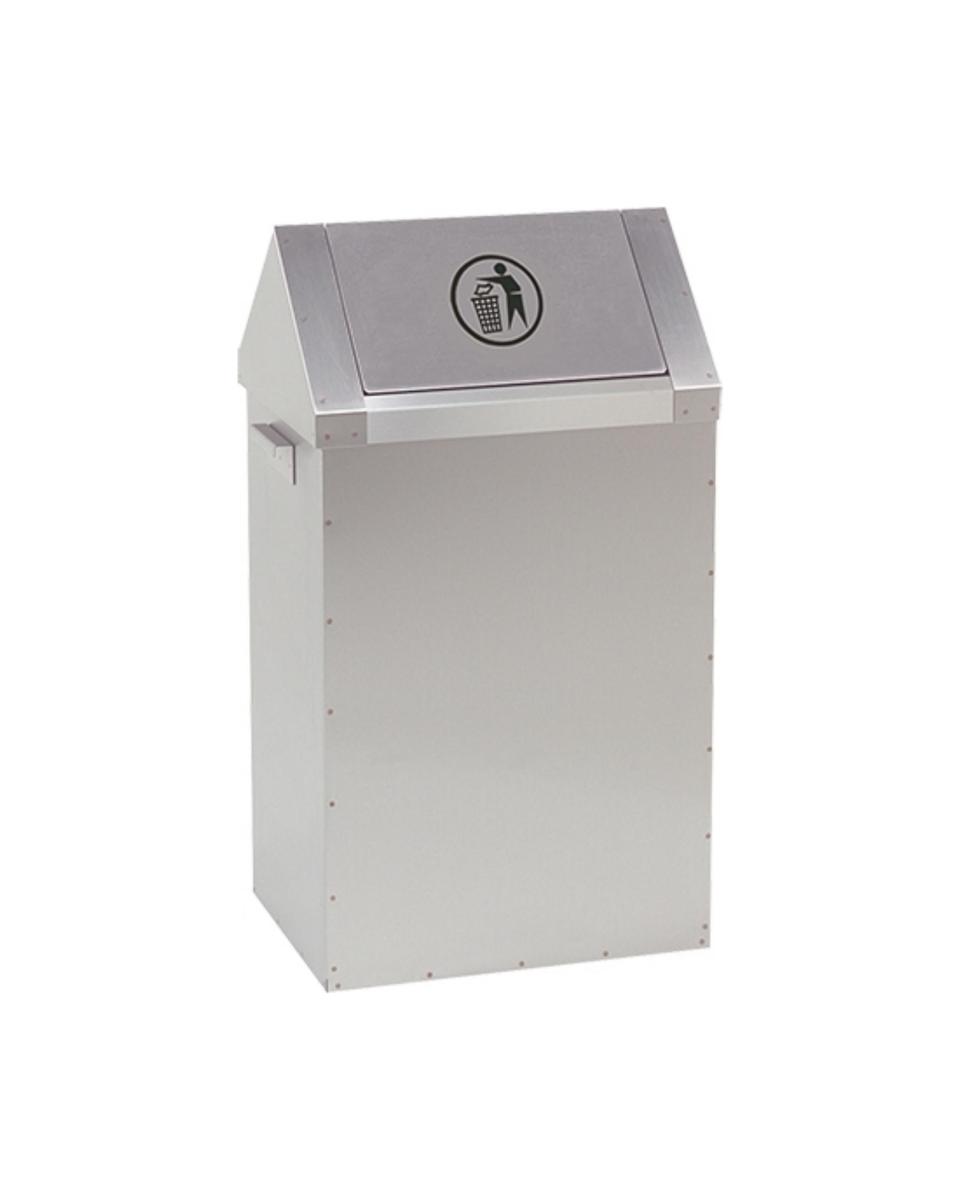 Poubelle - H 73 x 40 x 30 CM - 11 KG - Inox - 65 Litres - 921212