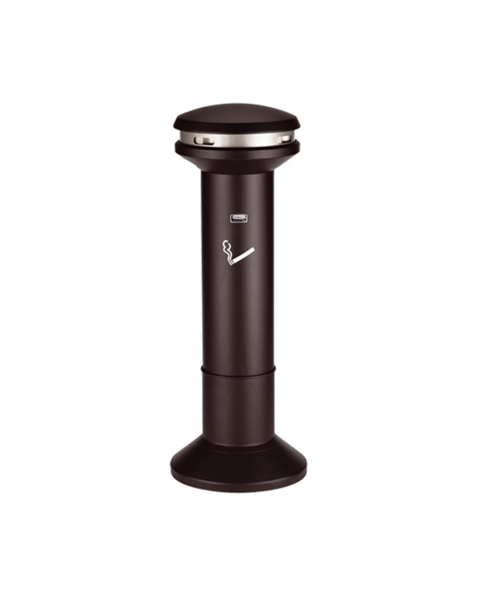 Colonne fumeur - H 101 CM - 14.8 KG - Ø40 CM - Métal - Noir - Rubbermaid - RM3808