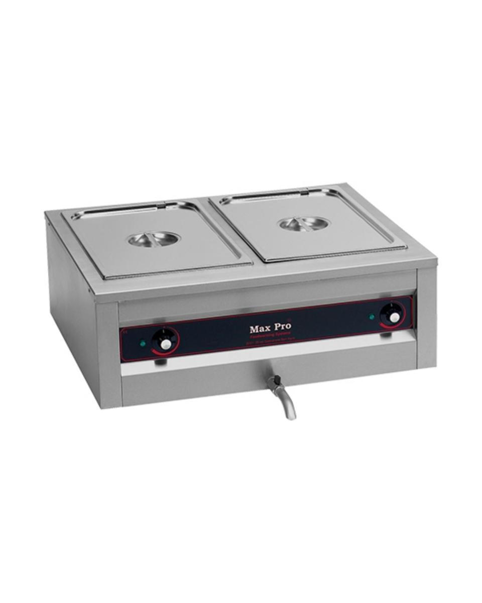 Bain Marie - H 30,5 x 74,5 x 65,5 CM - 10 KG - 220 - 240 V - 2000 W - Inox - MaxPro - 921251