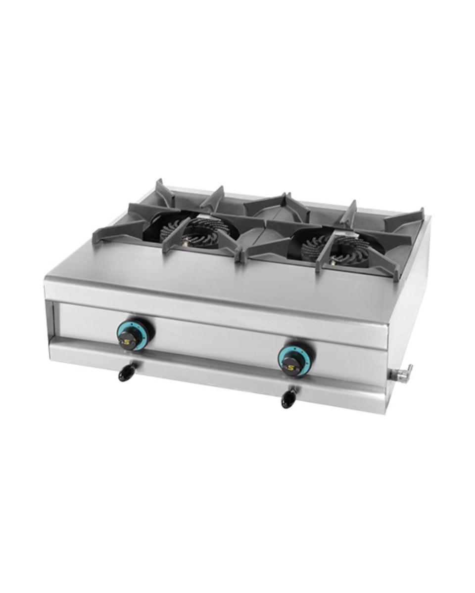 Cuisinière - H 25 x 74 x 60 CM - 26 KG - Gaz propane - 20 CM - Inox - Gaz - Mach - 321212