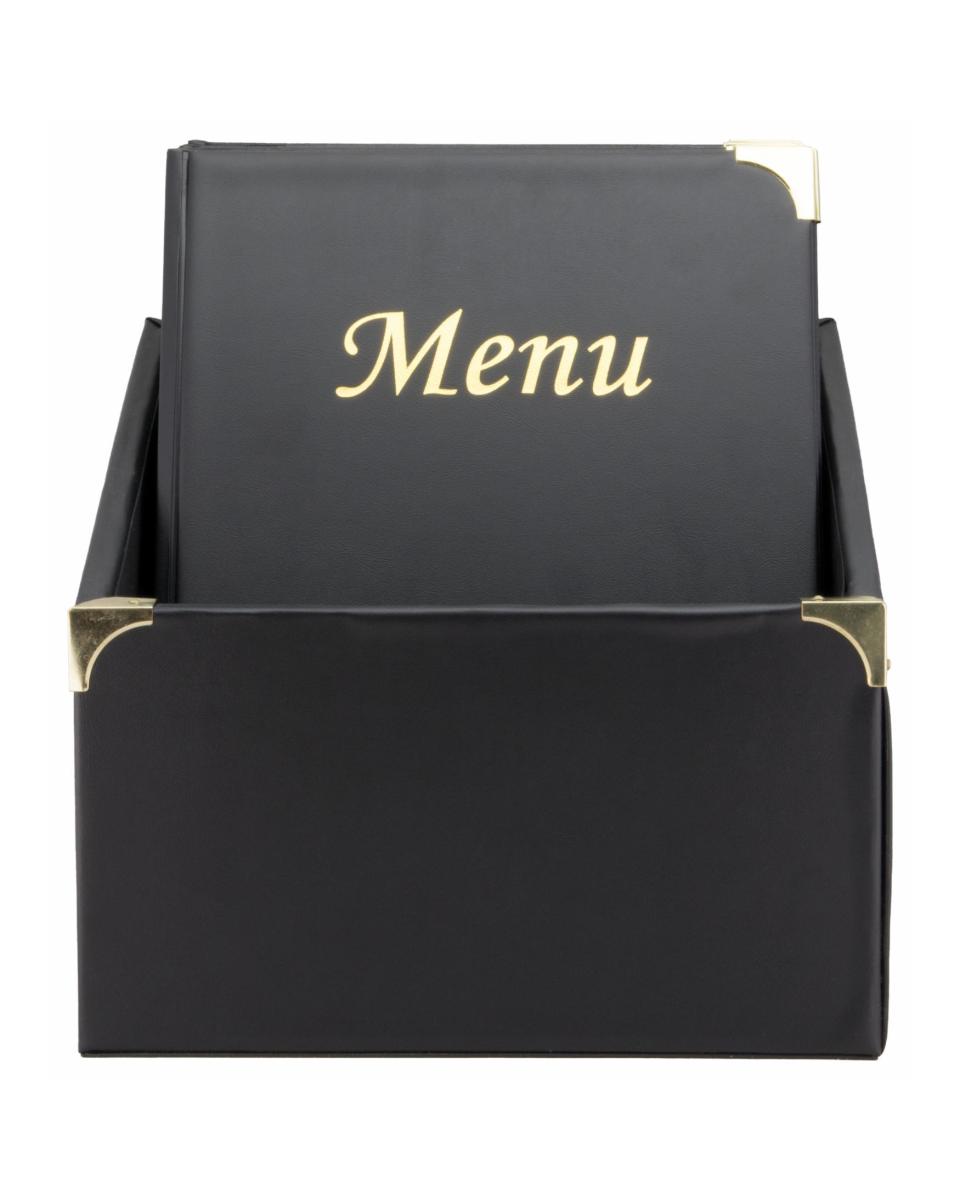 Boîte à menu - Basic - 4 pièces - H 30,5 x 29 x 21 CM - Noir - Securit - MC-BOX-BRA4-BL