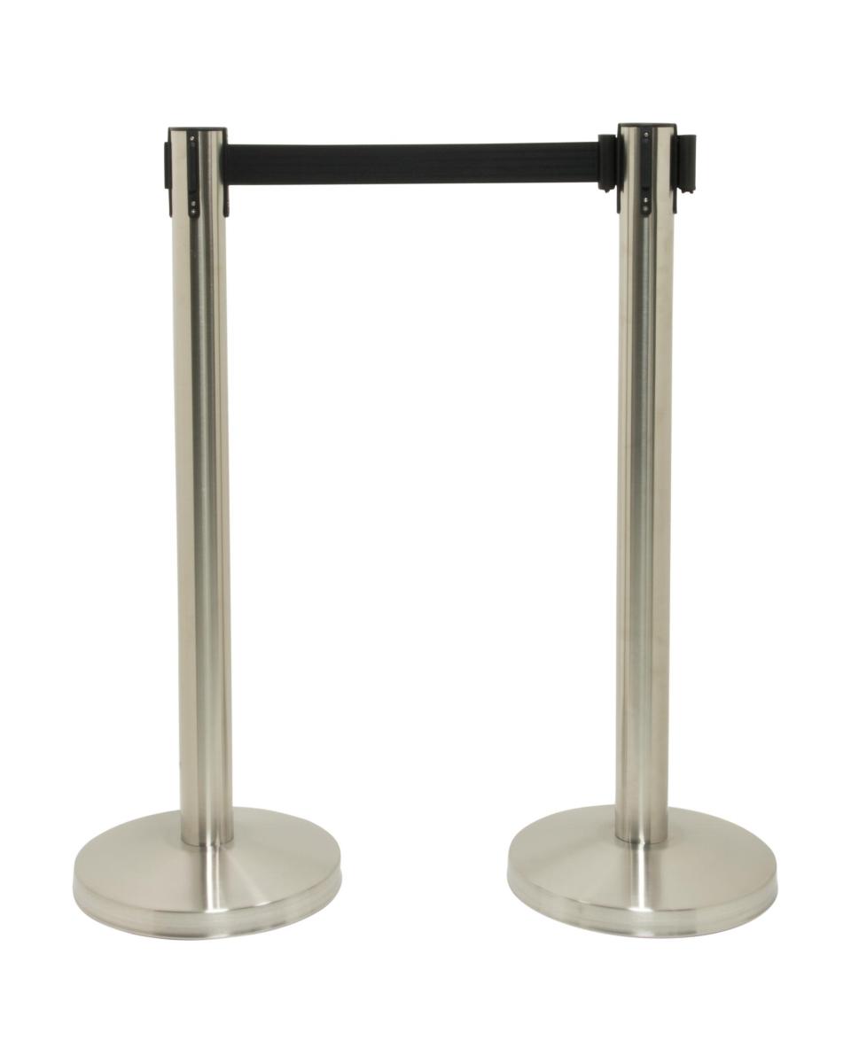 Poteau de barrière - 2 pièces - H 88 x 49 x 10 CM - Argent - Securit - RS-RT-LW-CH