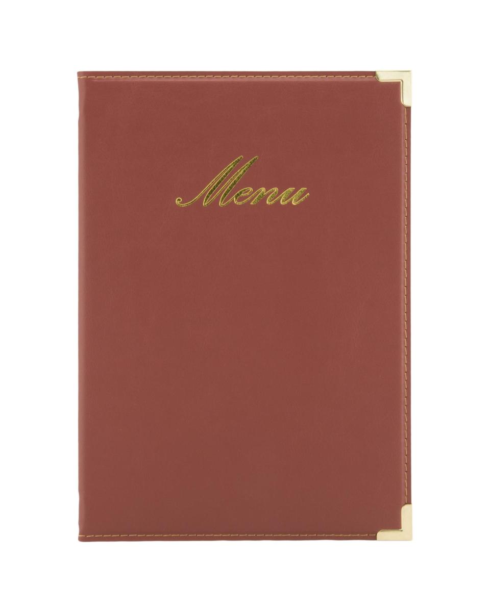 Dossier menu - Gamme Classique - A5 - H 25 x 18 x 0,5 CM - Rouge - Securit - MC-CRA5-WR