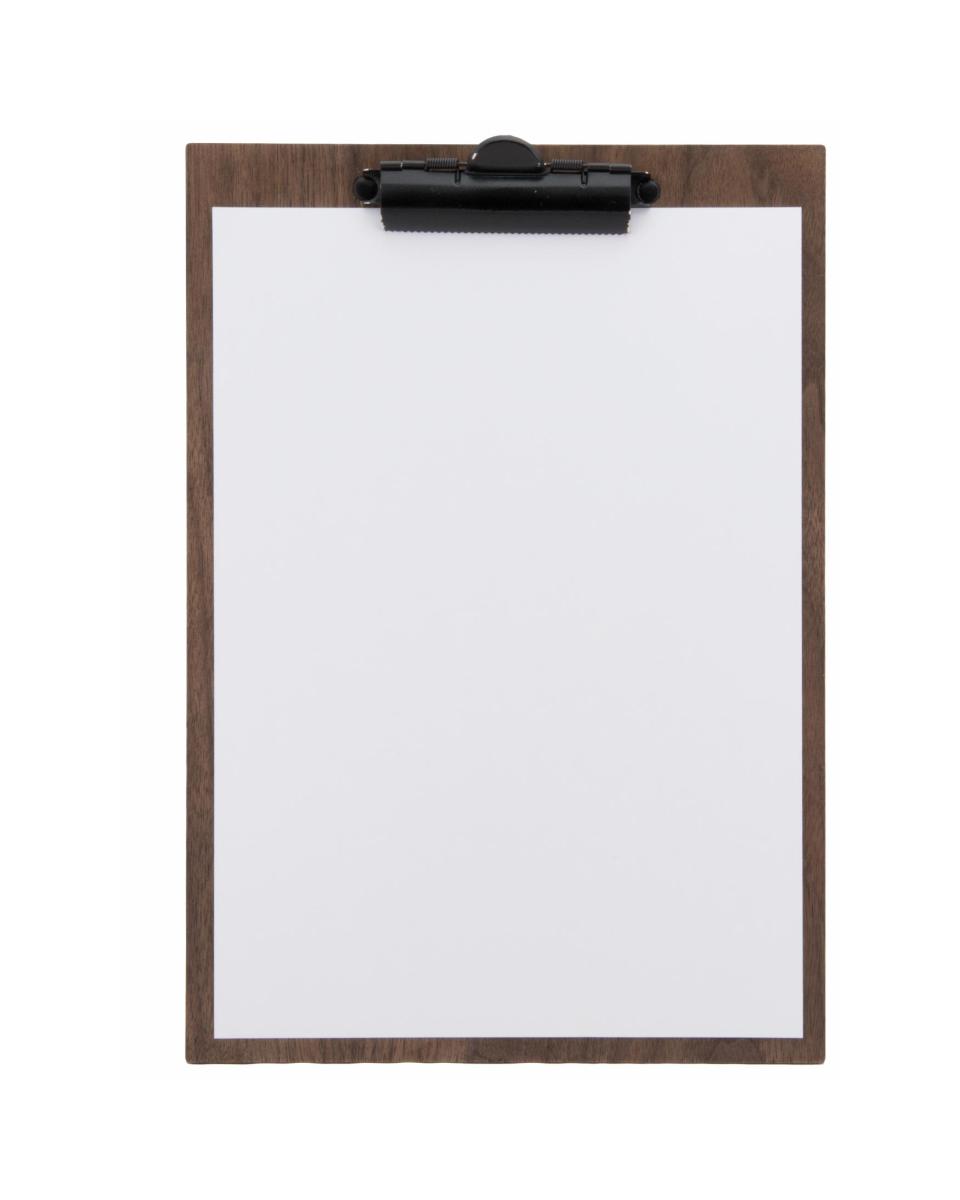 Porte carte menu - Presse-papiers - H 33 x 23 x 3 CM - Marron foncé - Securit - MC-WALA4-CB
